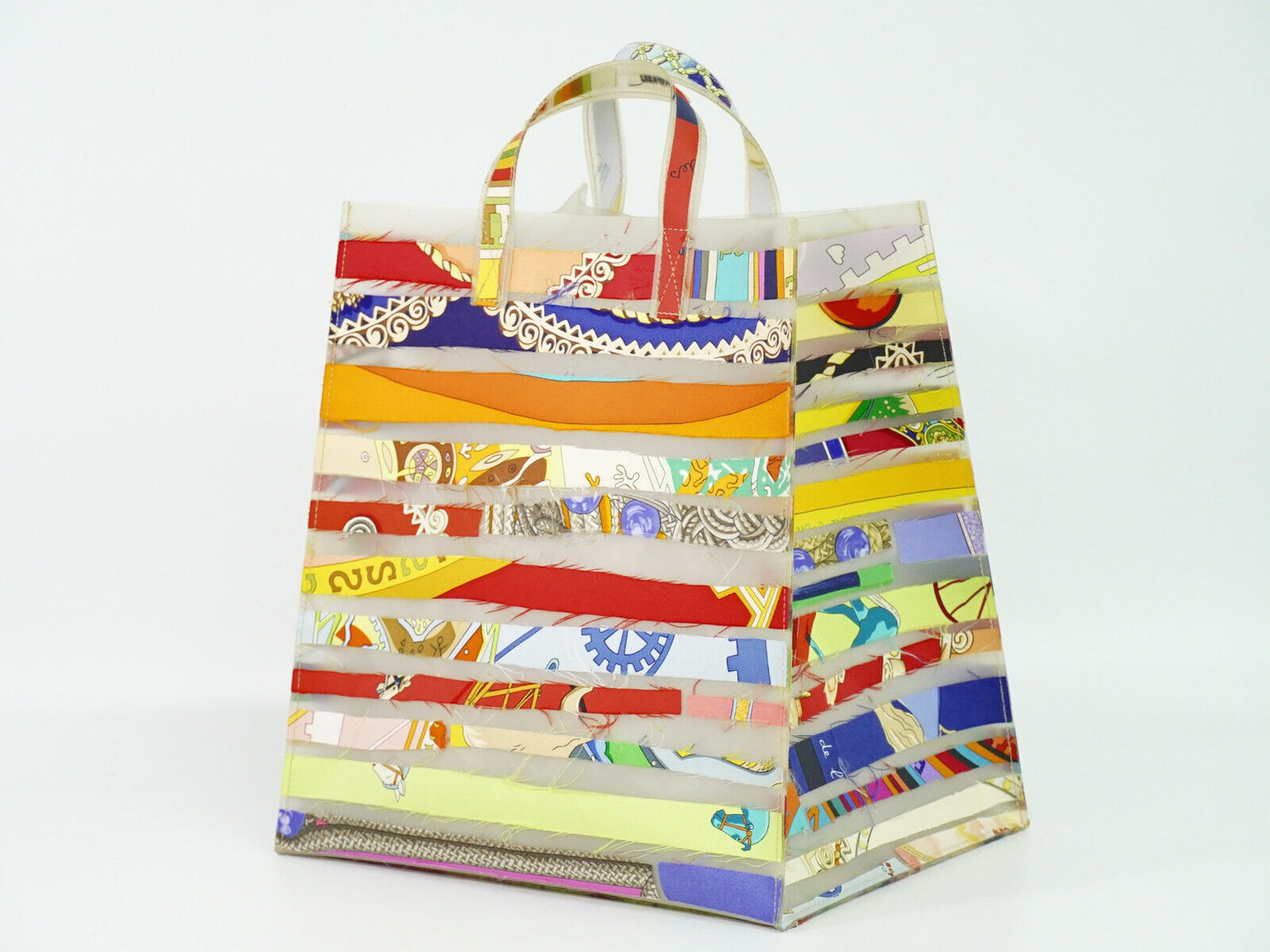 HERMES ルーブル美術館 限定 トートバッグ ラバー マルチカラー