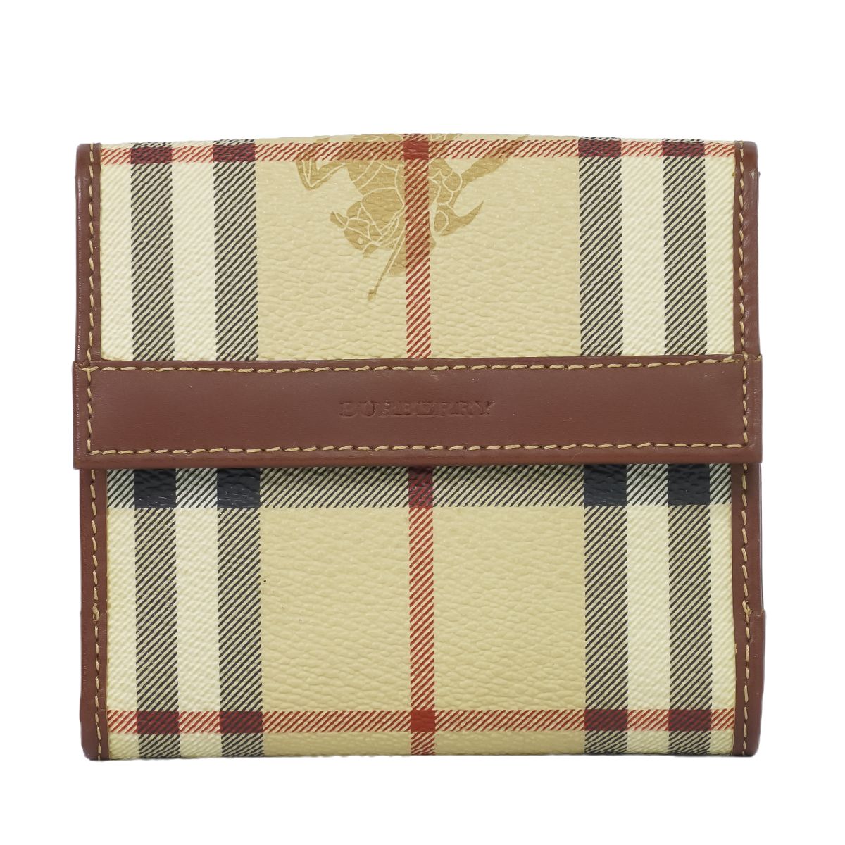 本物 バーバリー BURBERRY ロンドン ノバチェック チェック 折財布