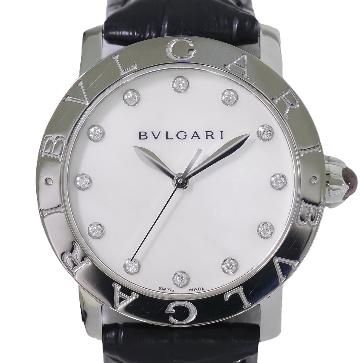【113549】BVLGARI ブルガリ  BBL37WSS/12 ブルガリ・ブルガリ 12Pダイヤ ホワイトシェルダイヤル SS 自動巻き 当店オリジナルボックス 腕時計 時計 WATCH メンズ 男性 男 紳士