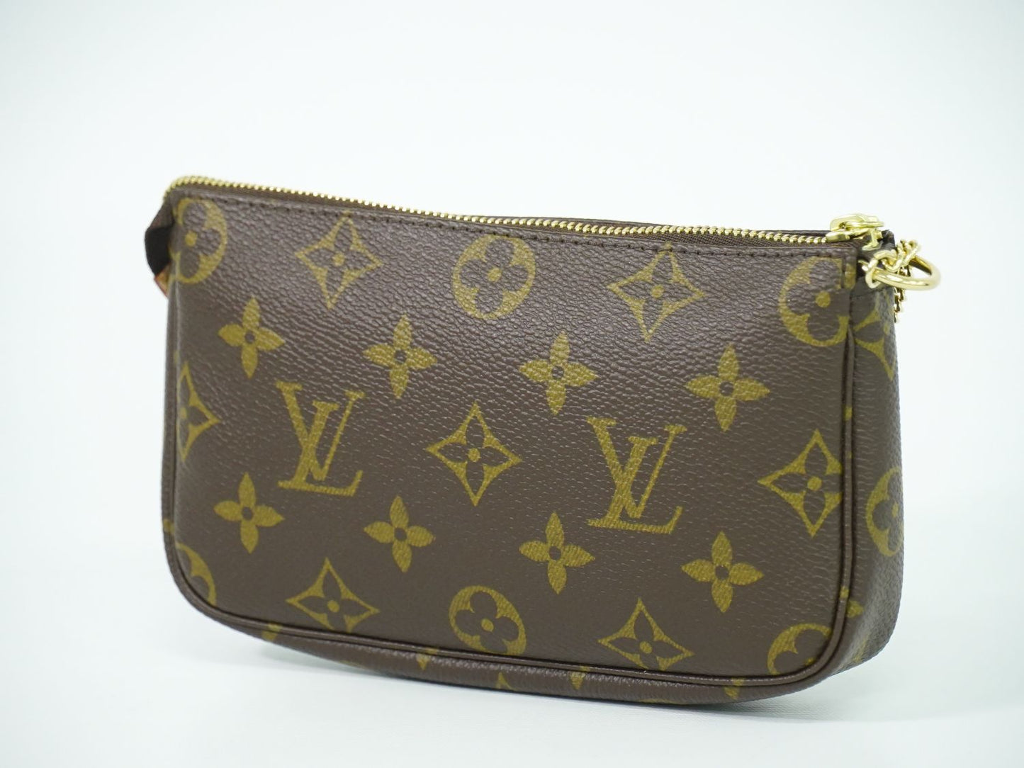 LOUIS VUITTON バケット モノグラム 付属ポーチ ブラウン