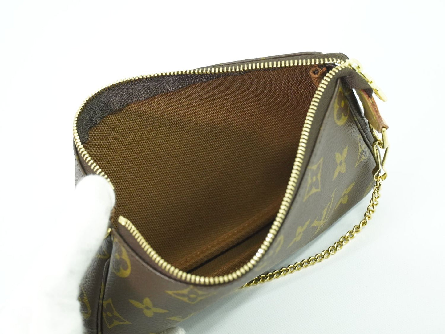 LOUIS VUITTON バケット モノグラム 付属ポーチ ブラウン