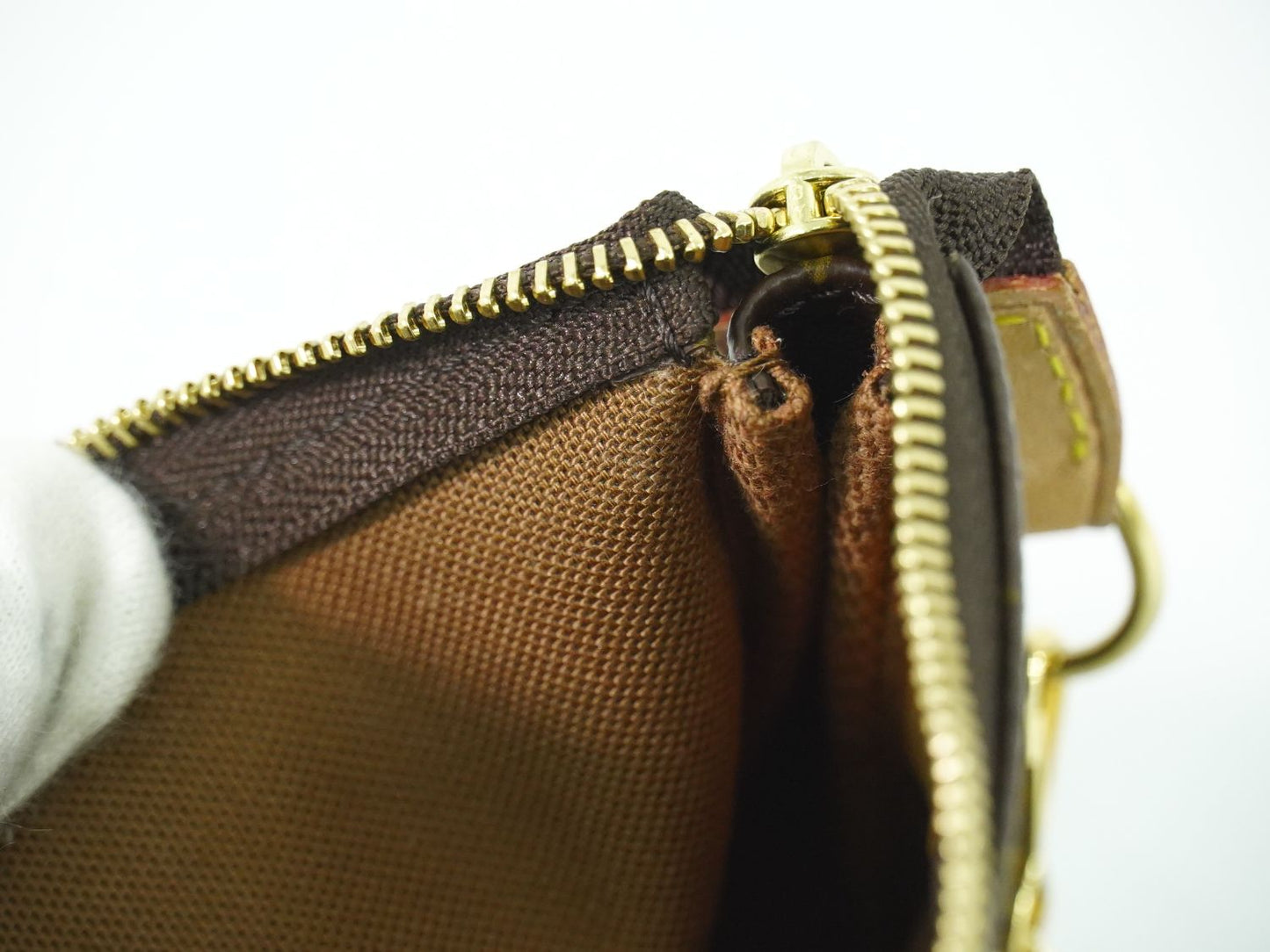 LOUIS VUITTON バケット モノグラム 付属ポーチ ブラウン