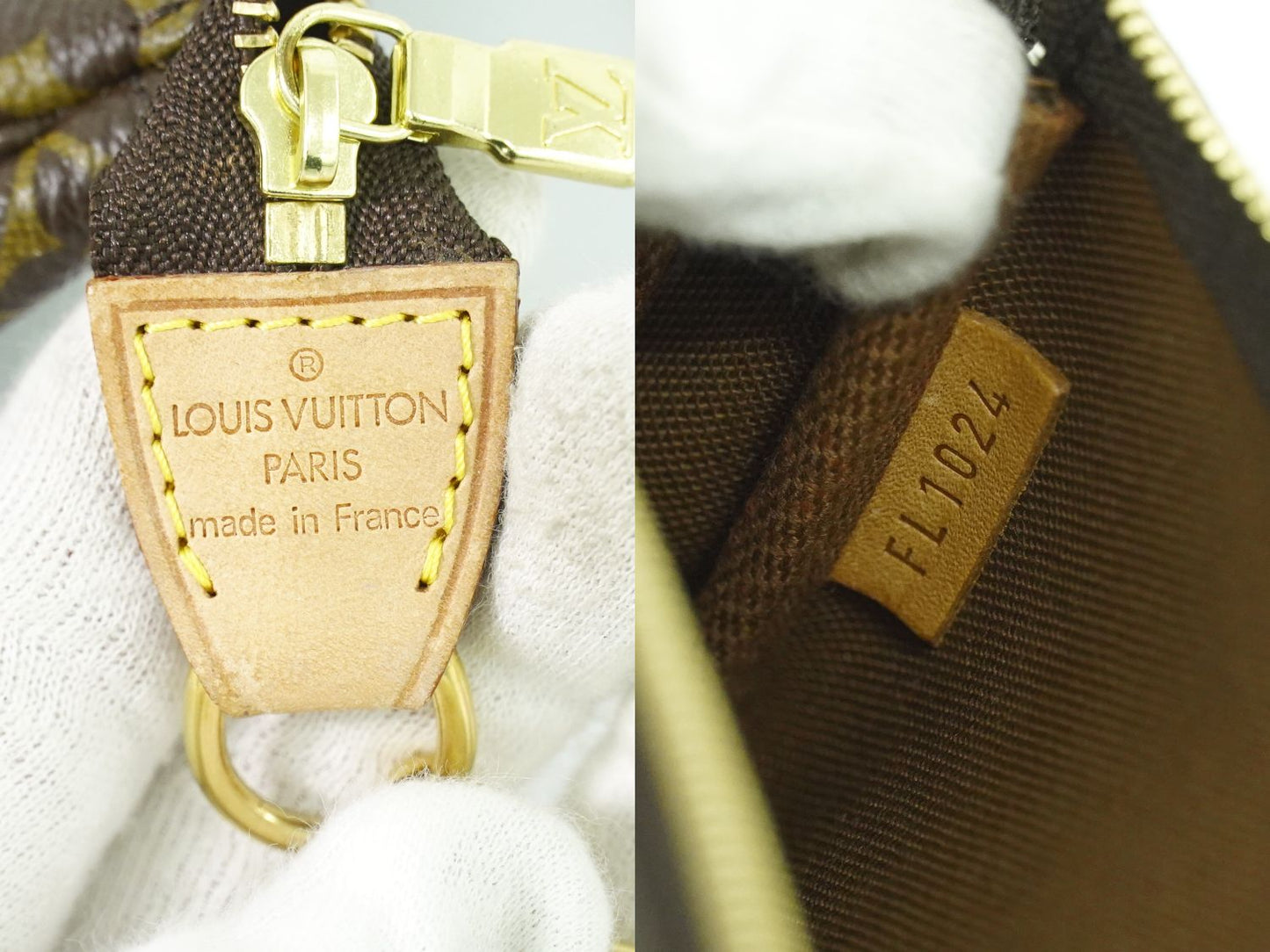 LOUIS VUITTON バケット モノグラム 付属ポーチ ブラウン