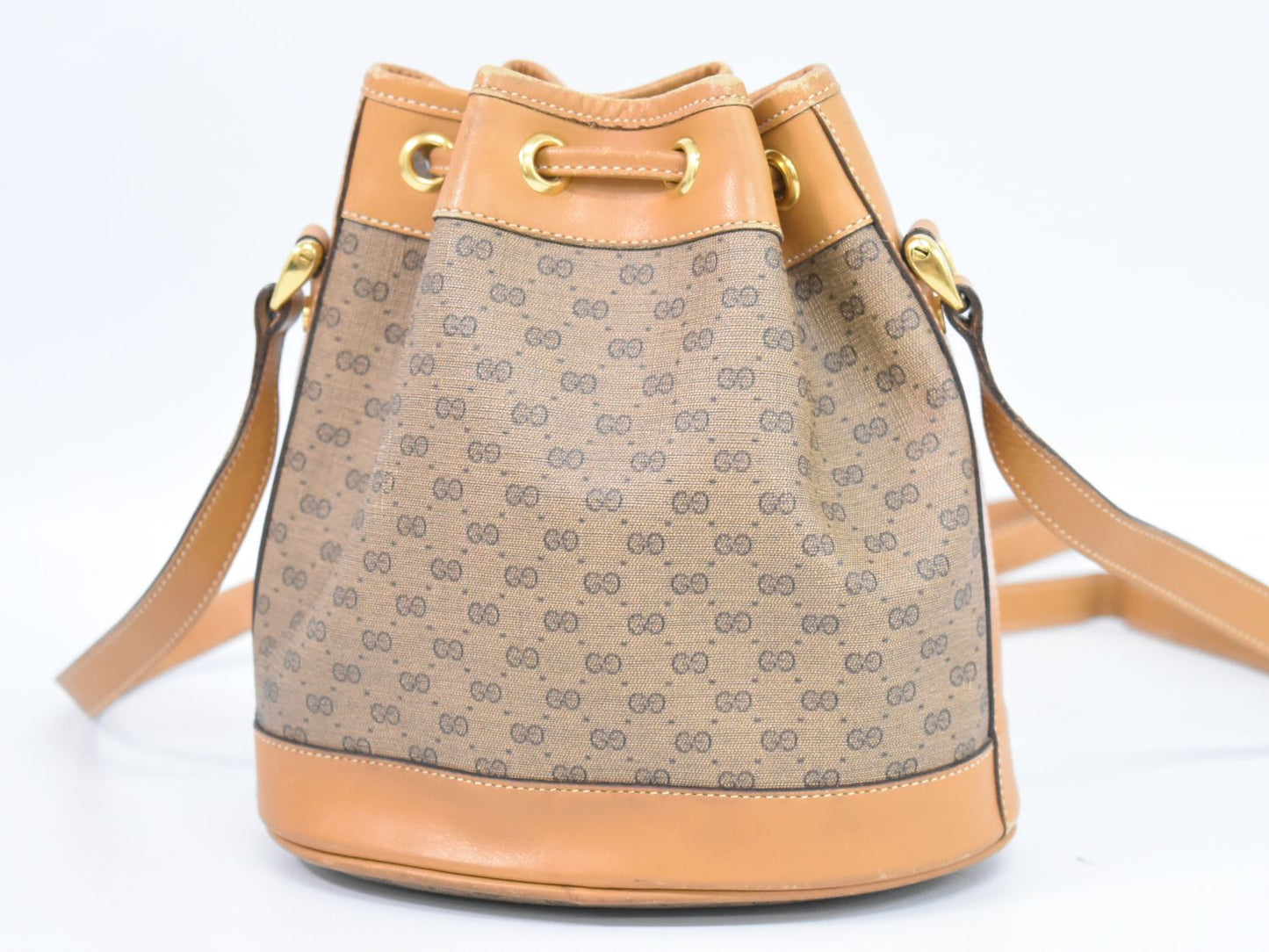 GUCCI オールドグッチ マイクロGG ショルダーバッグ ブラウン