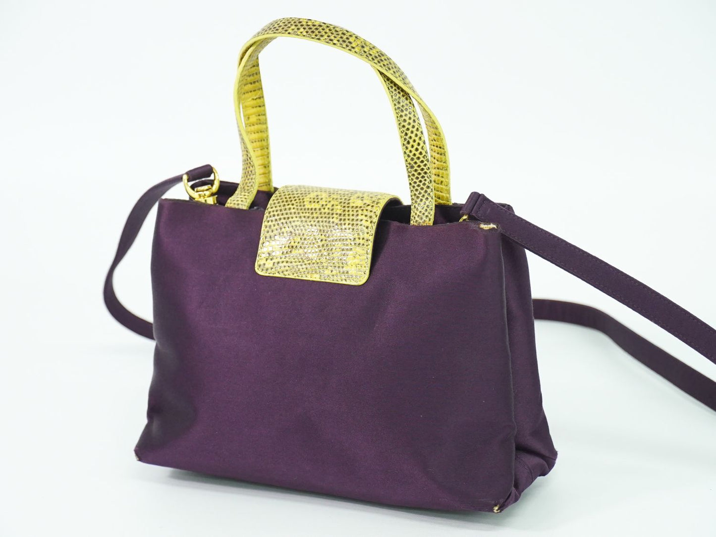 BVLGARI 2WAY ショルダーバッグ パープル イエロー