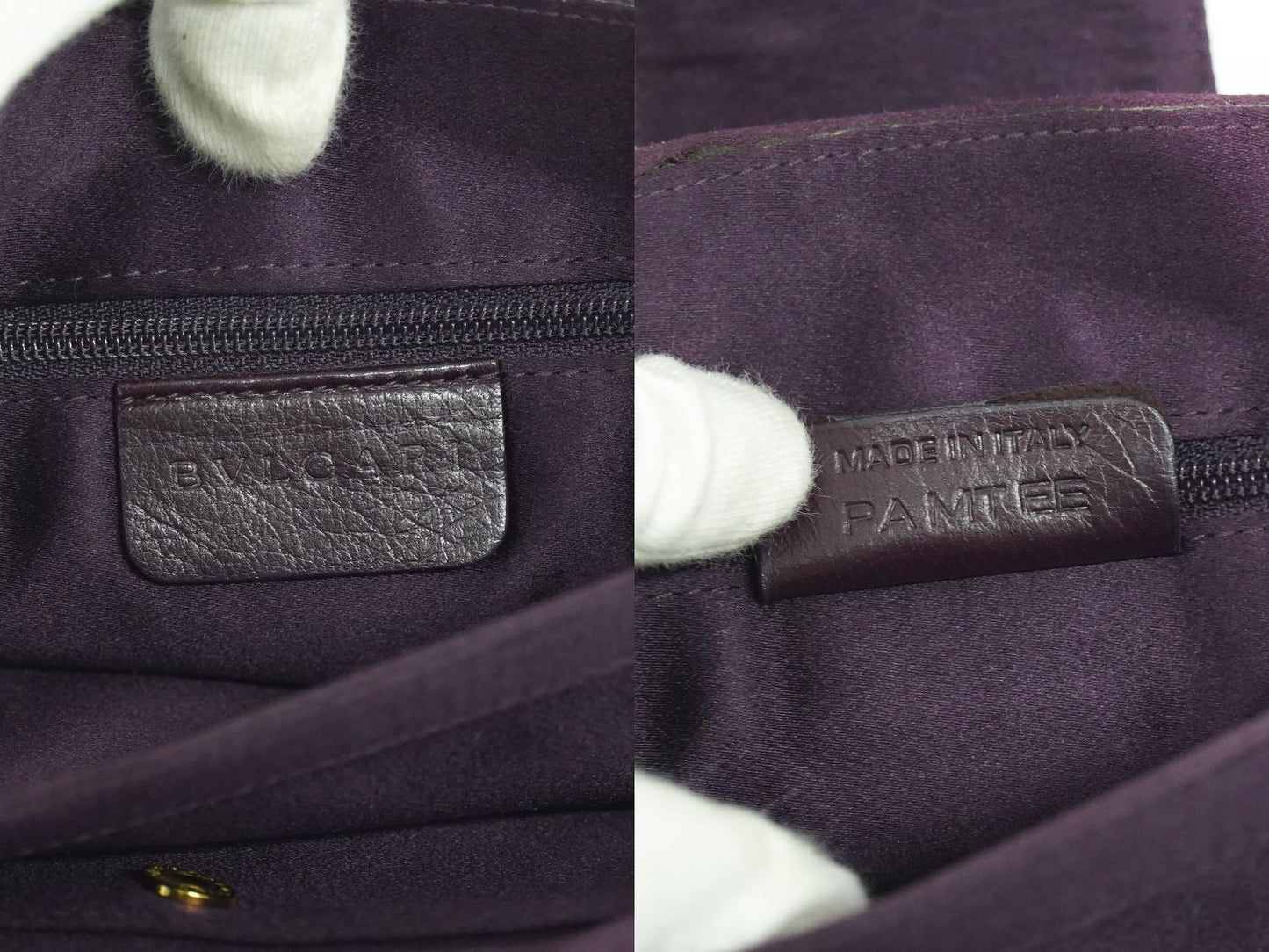 BVLGARI 2WAY ショルダーバッグ パープル イエロー