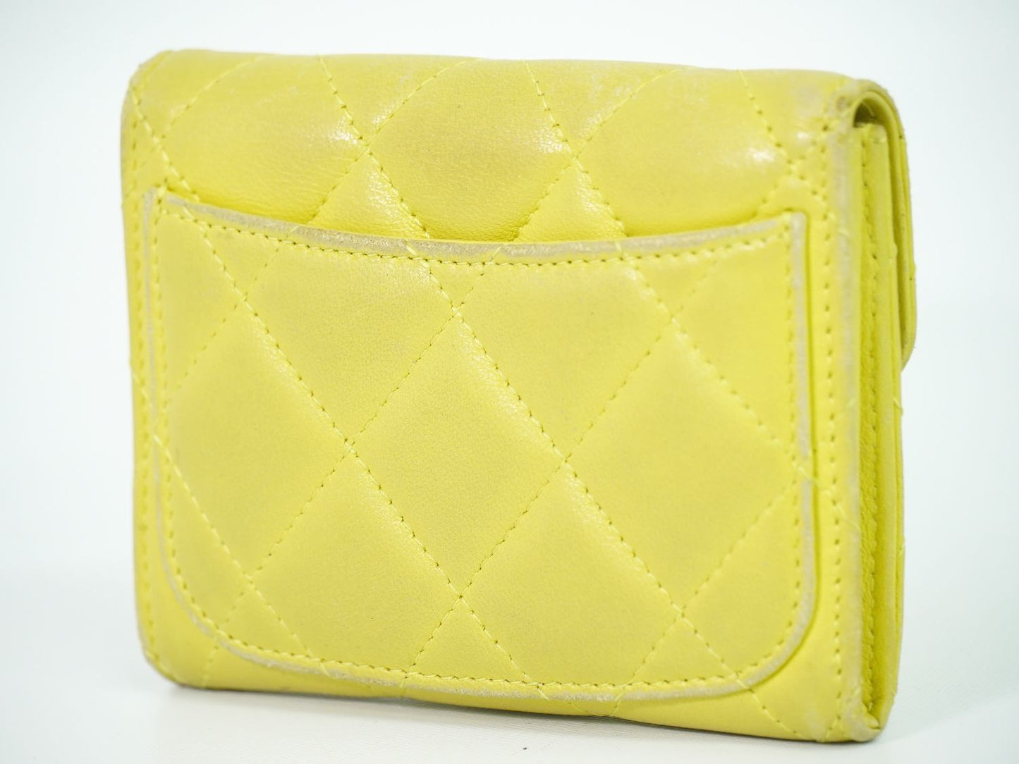 CHANEL ココマーク マトラッセ コインケース イエロー
