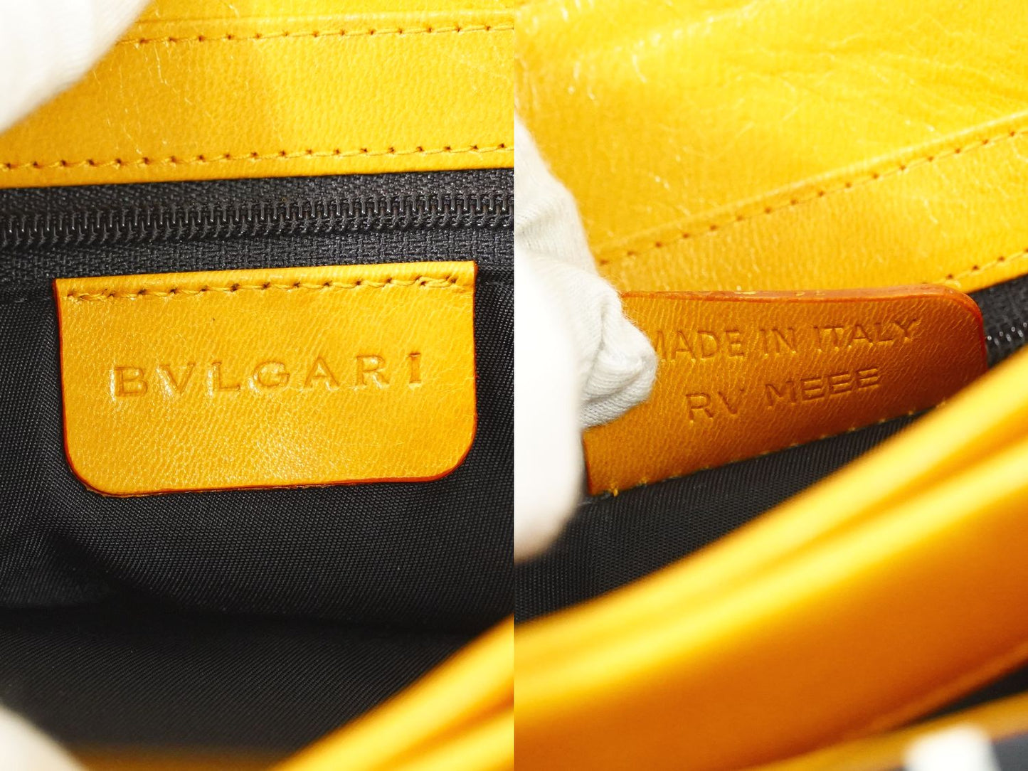 BVLGARI ロゴマニア トートバッグ ブラック オレンジ