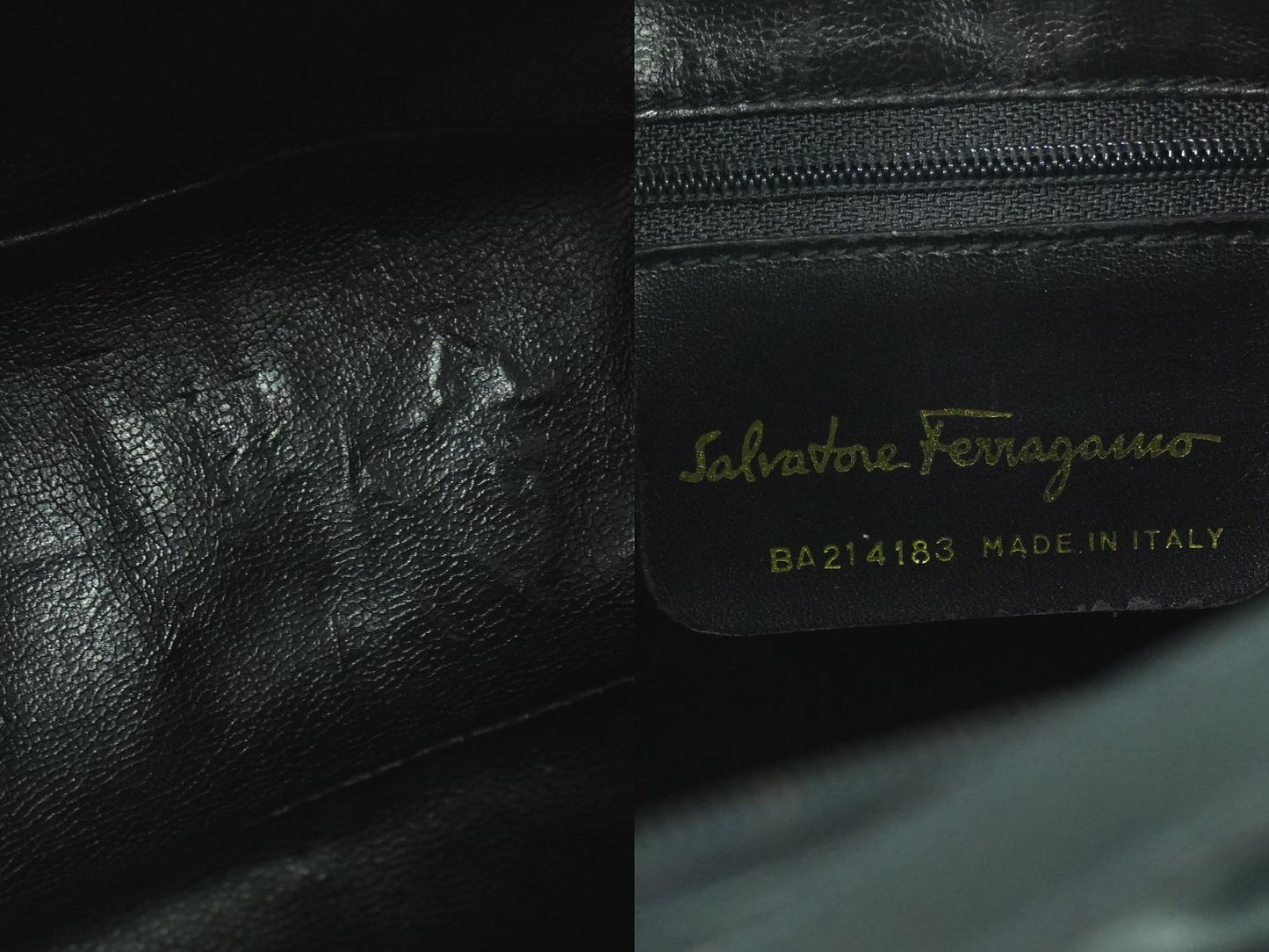 Salvatore Ferragamo ヴァラ ショルダーバッグ ネイビー