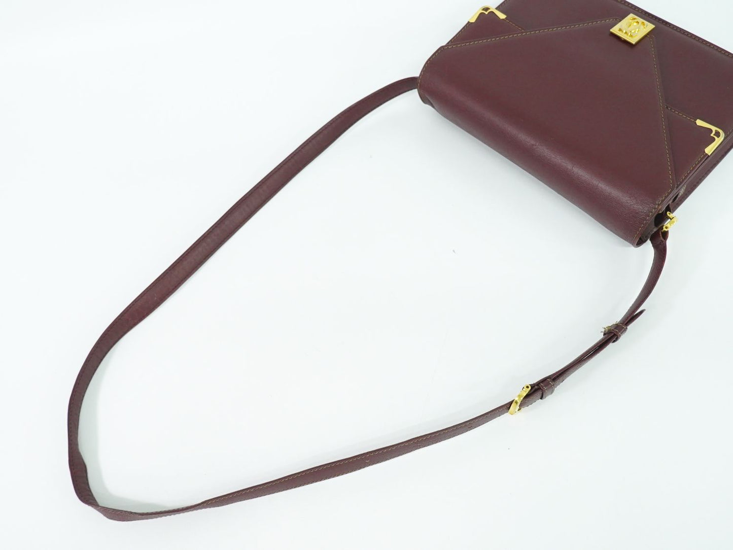 Cartier マストライン ショルダーバッグ ボルドー