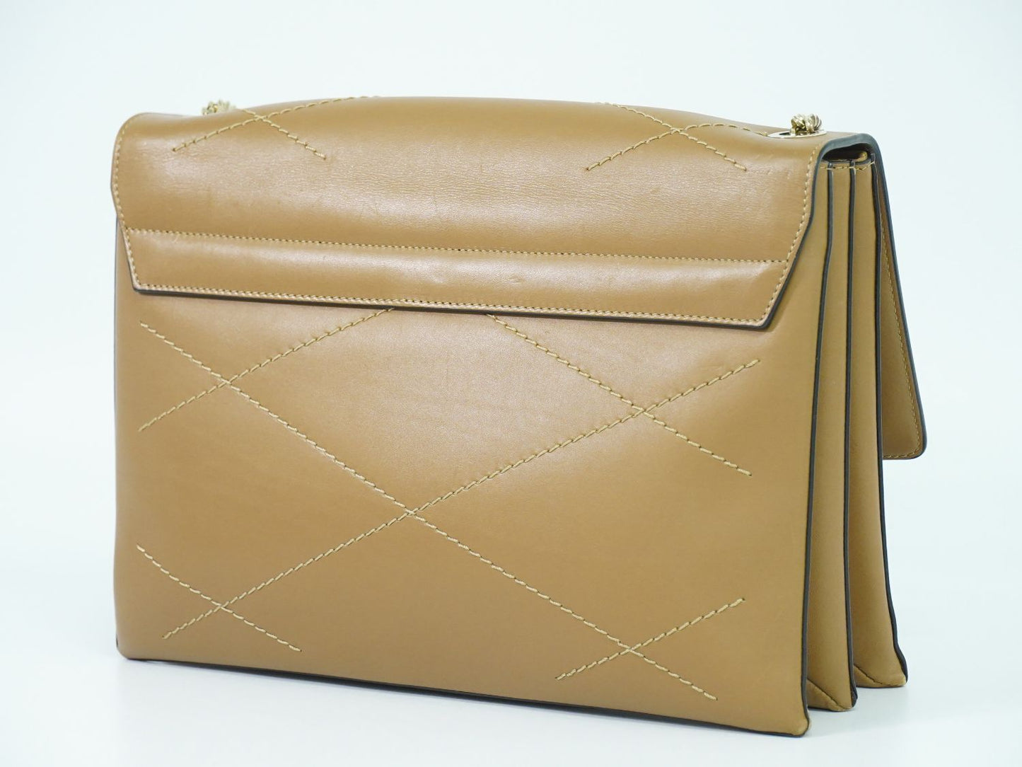 LANVIN チェーン ショルダーバッグ ブラウン