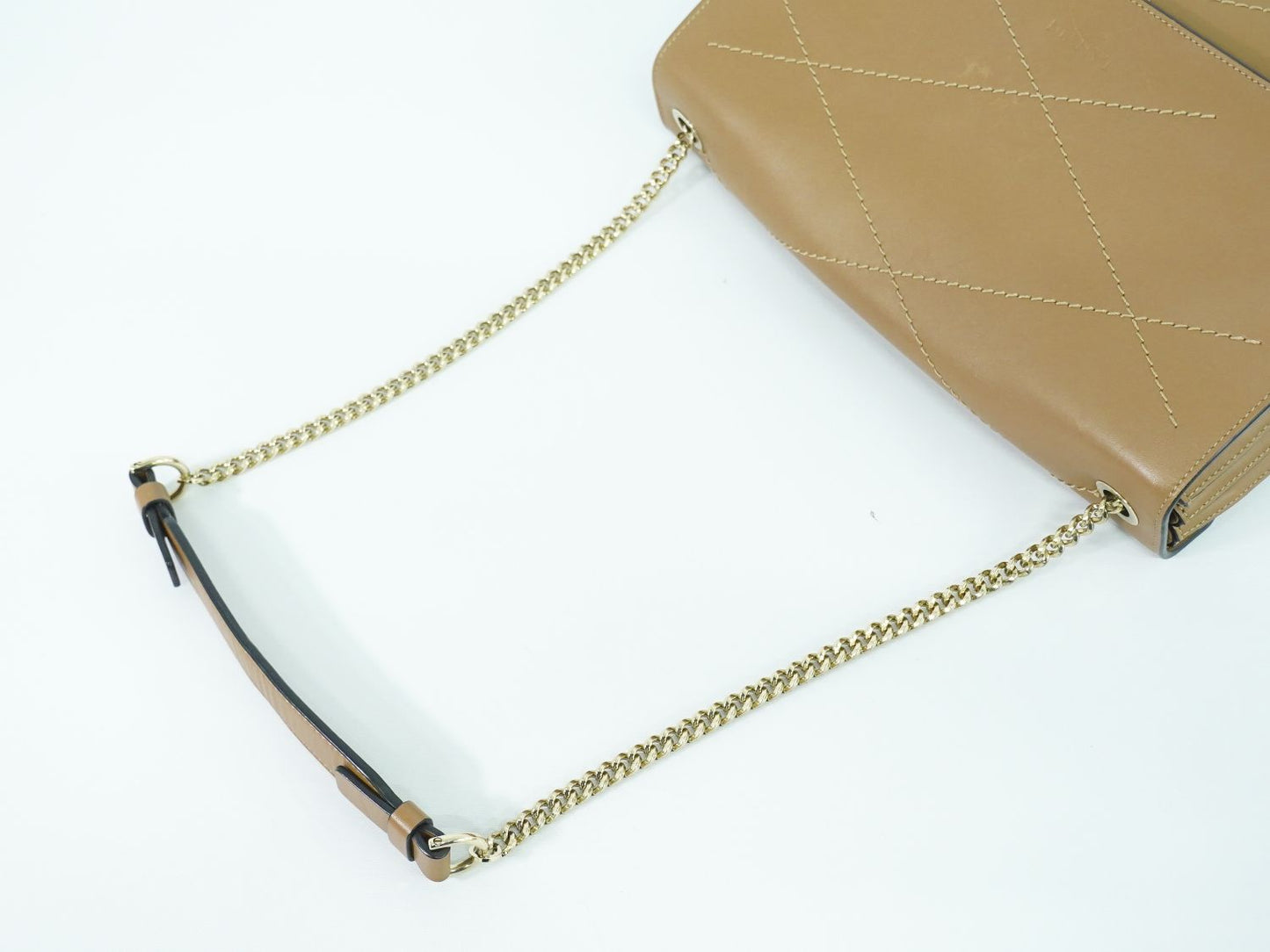 LANVIN チェーン ショルダーバッグ ブラウン