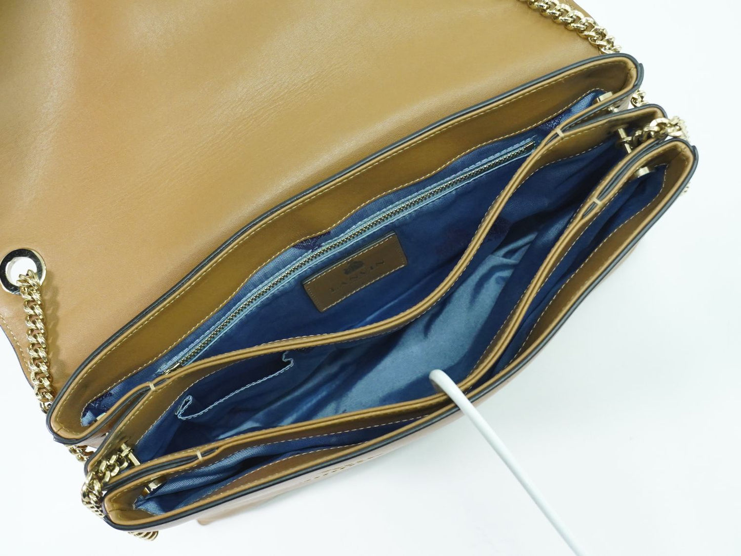 LANVIN チェーン ショルダーバッグ ブラウン