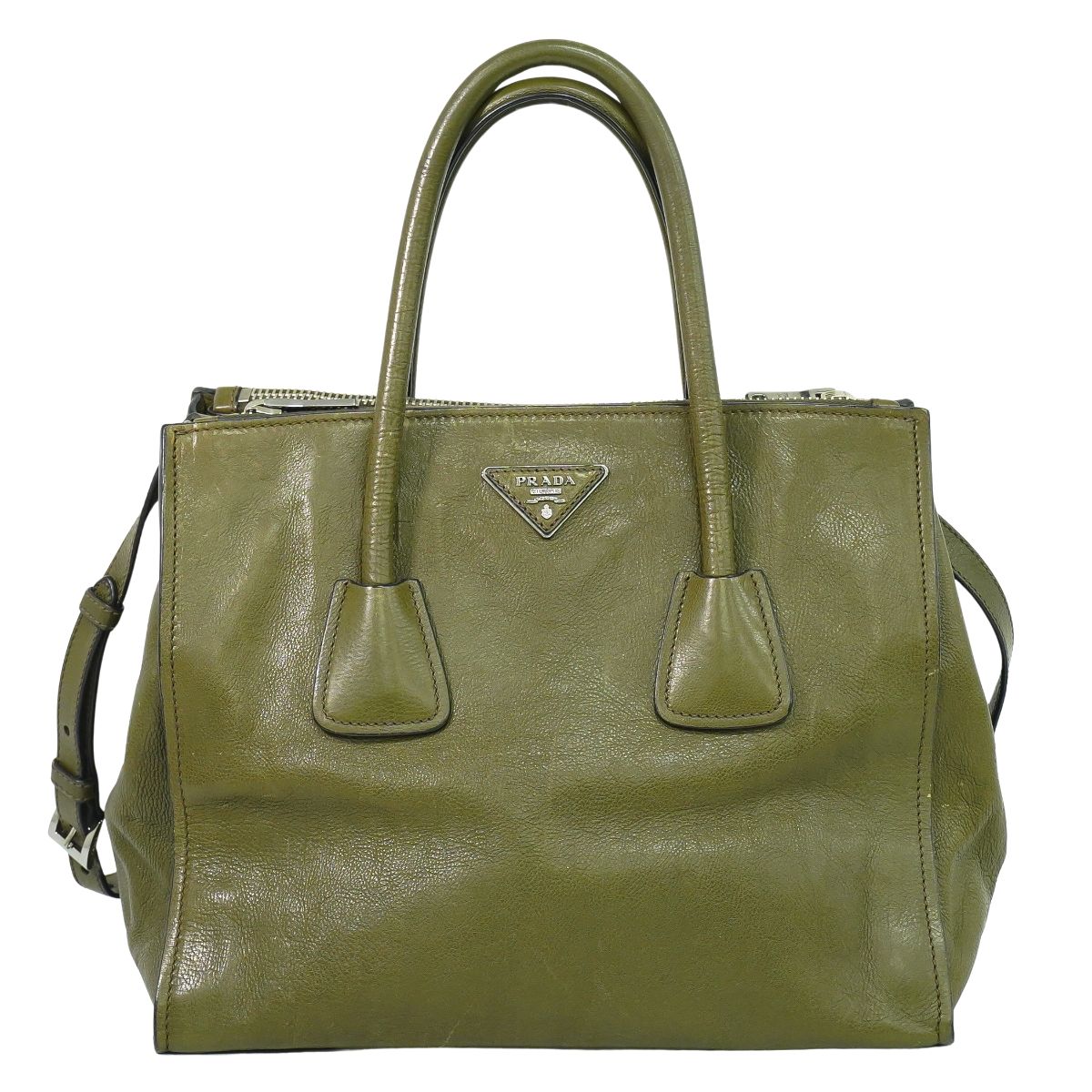 PRADA 2WAY ショルダーバッグ カーキ