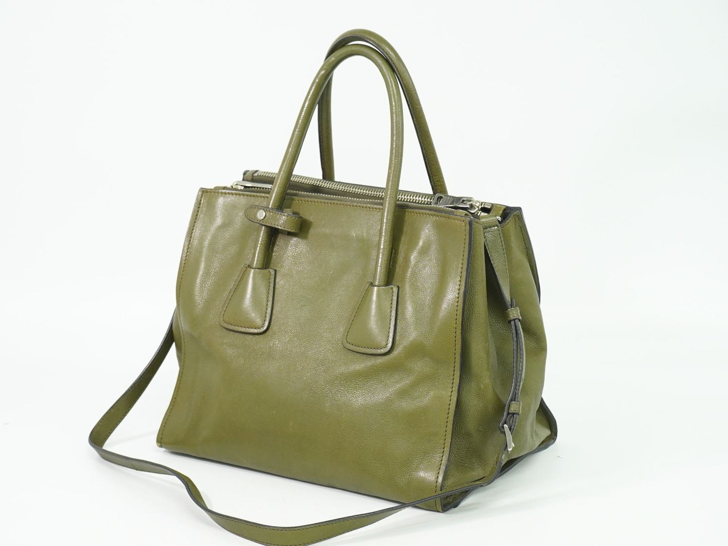 PRADA 2WAY ショルダーバッグ カーキ