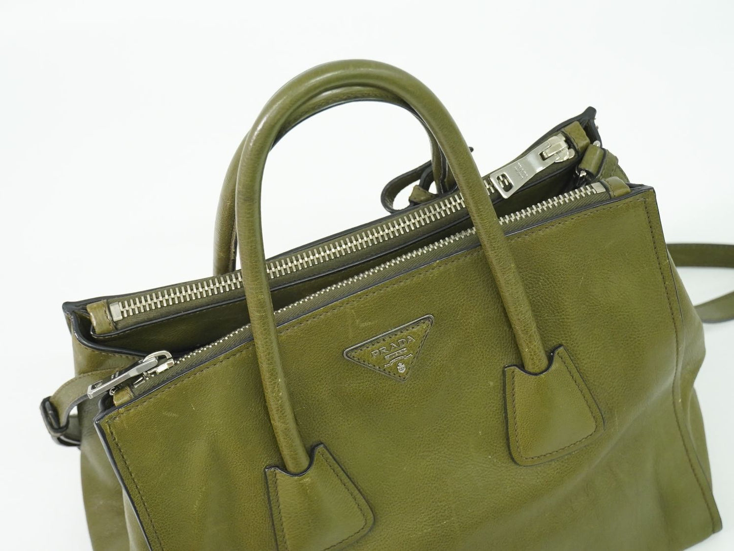 PRADA 2WAY ショルダーバッグ カーキ