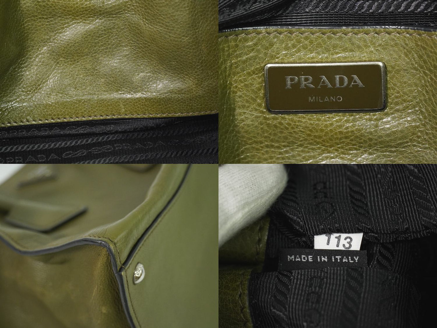 PRADA 2WAY ショルダーバッグ カーキ