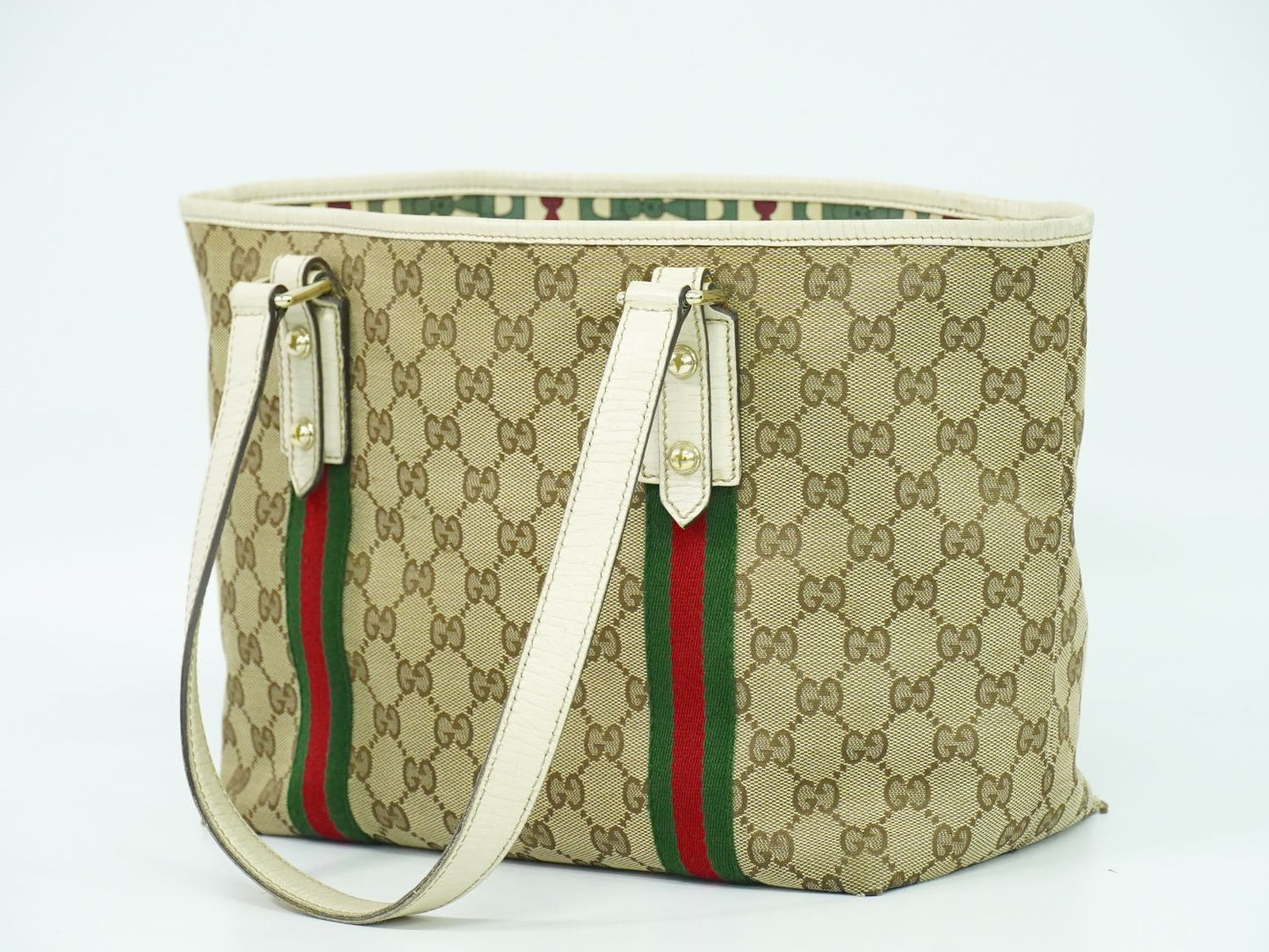 GUCCI シェリーライン トートバッグ ベージュ 137396