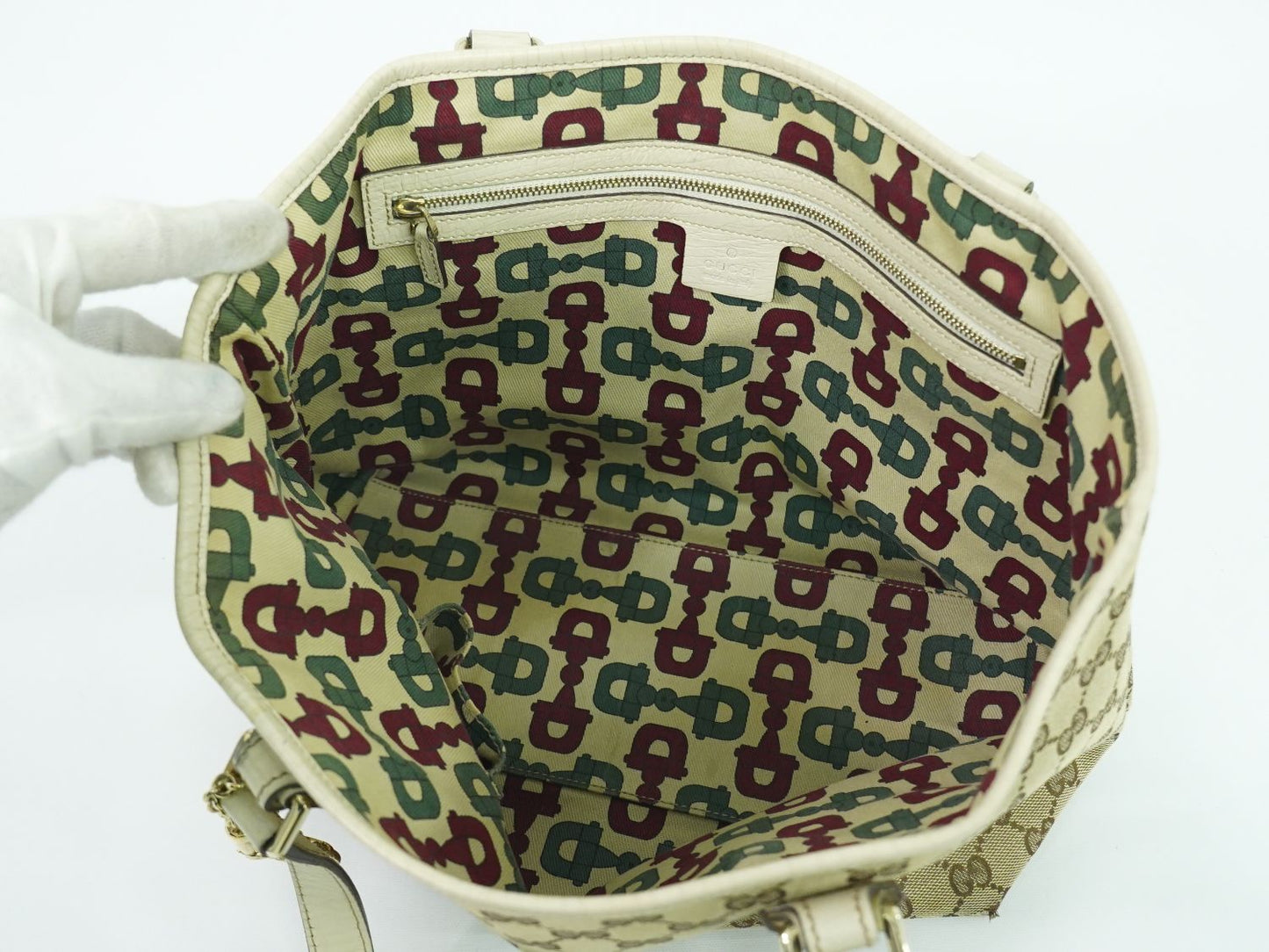 GUCCI シェリーライン トートバッグ ベージュ 137396