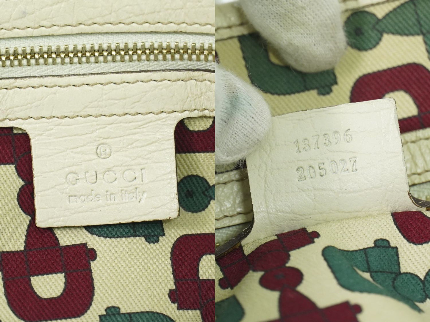 GUCCI シェリーライン トートバッグ ベージュ 137396