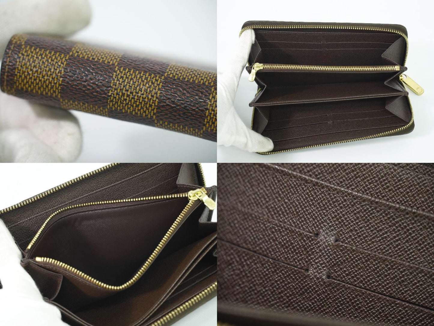 LOUIS VUITTON ジッピーウォレット ダミエ エベヌ 長財布 N60015