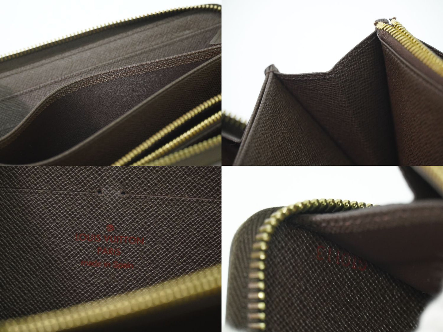 LOUIS VUITTON ジッピーウォレット ダミエ エベヌ 長財布 N60015