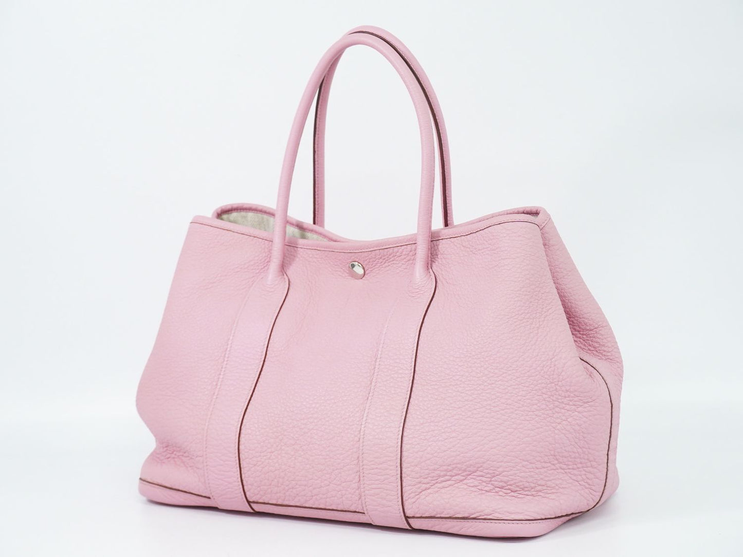 HERMES ガーデンパーティ PM トートバッグ □O刻 ピンク