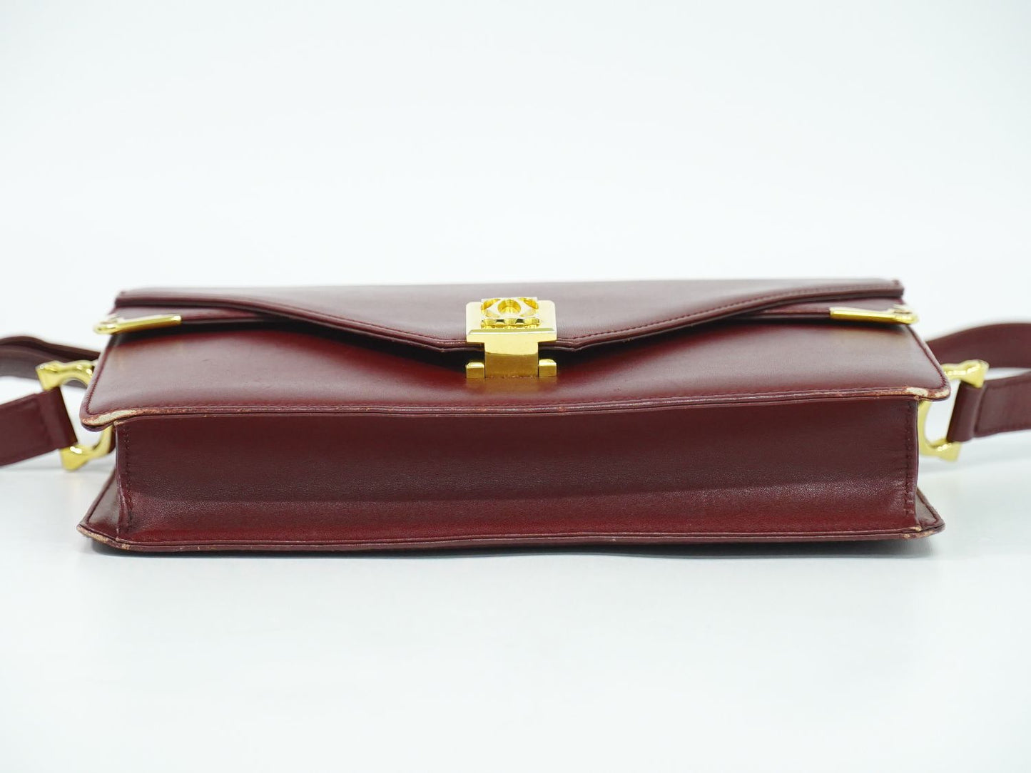 Cartier マストライン ショルダーバッグ ボルドー