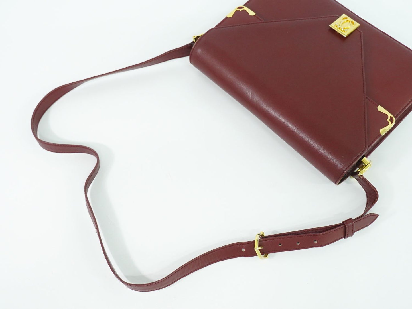 Cartier マストライン ショルダーバッグ ボルドー