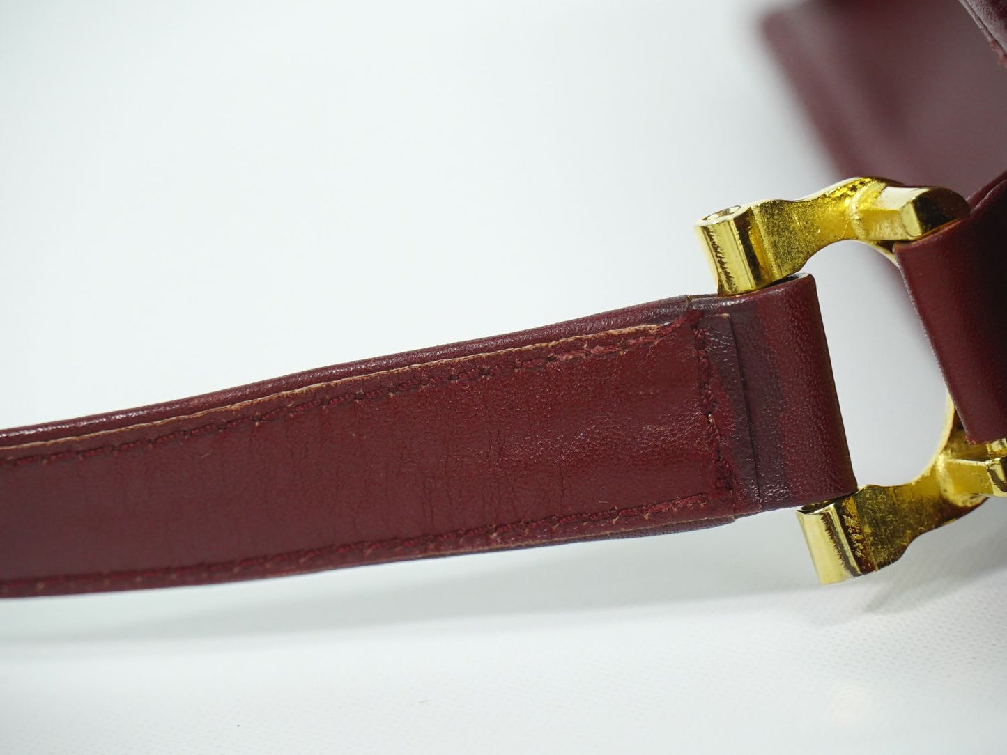 Cartier マストライン ショルダーバッグ ボルドー