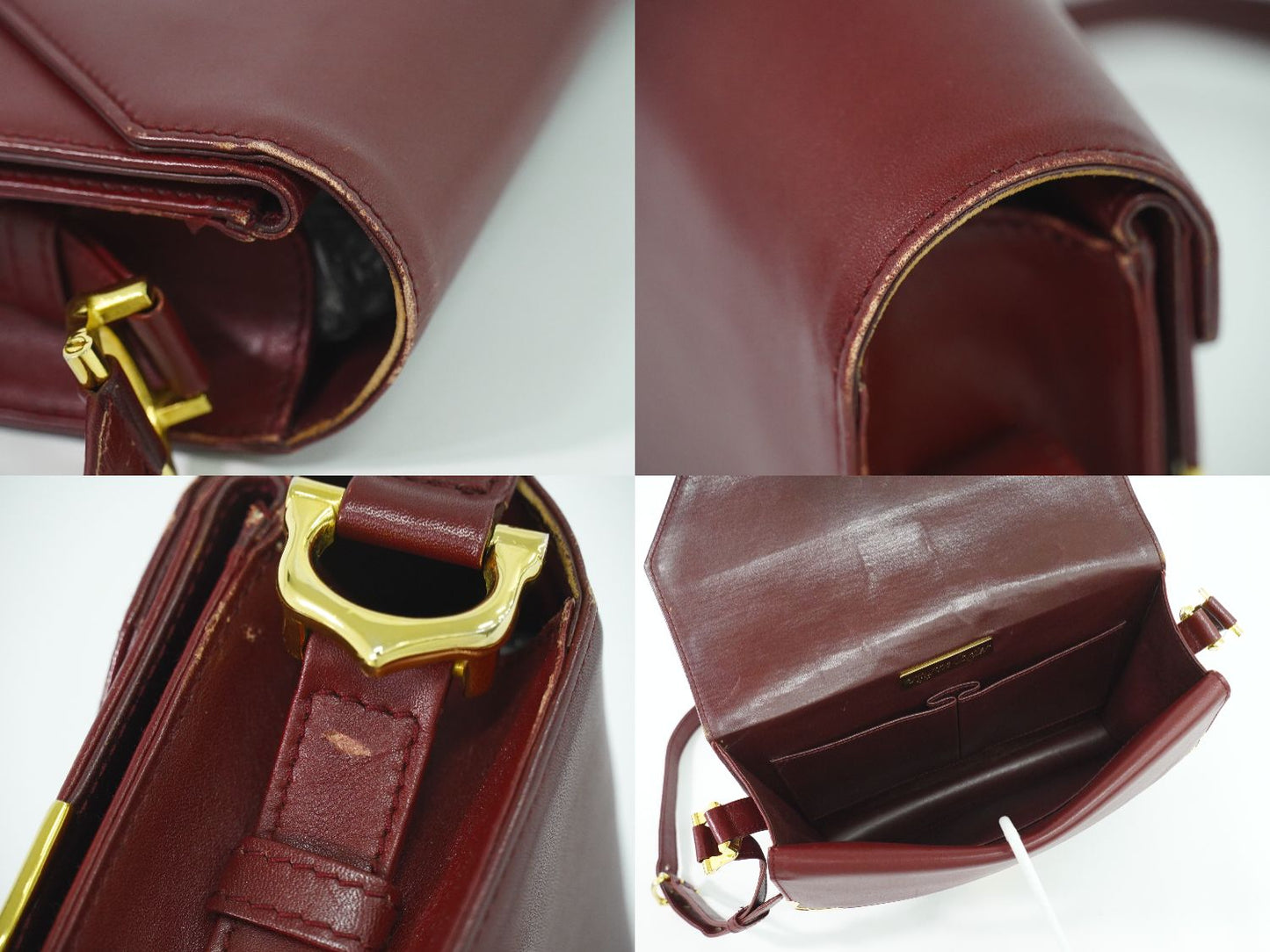 Cartier マストライン ショルダーバッグ ボルドー