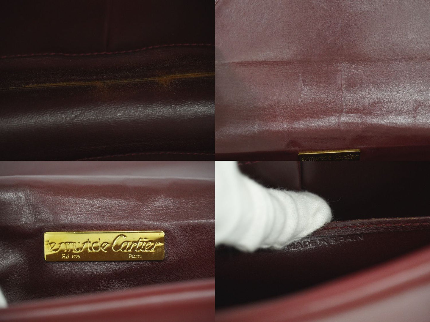 Cartier マストライン ショルダーバッグ ボルドー