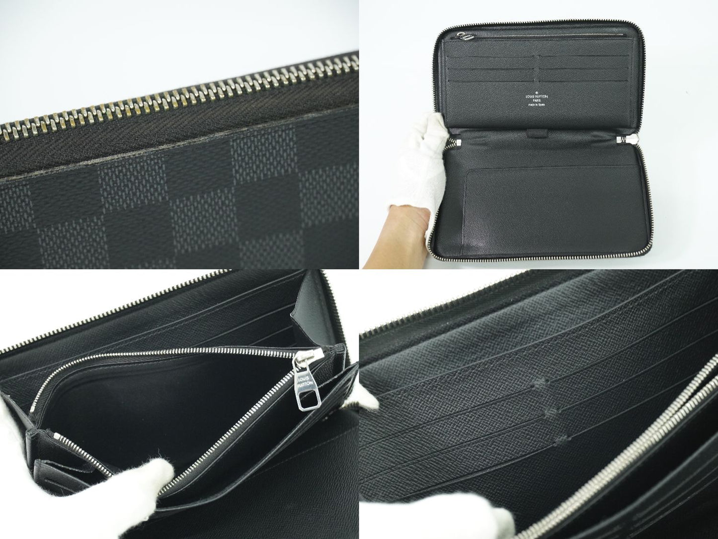 LOUIS VUITTON ジッピー オーガナイザー ダミエ グラフィット 長財布 N63077