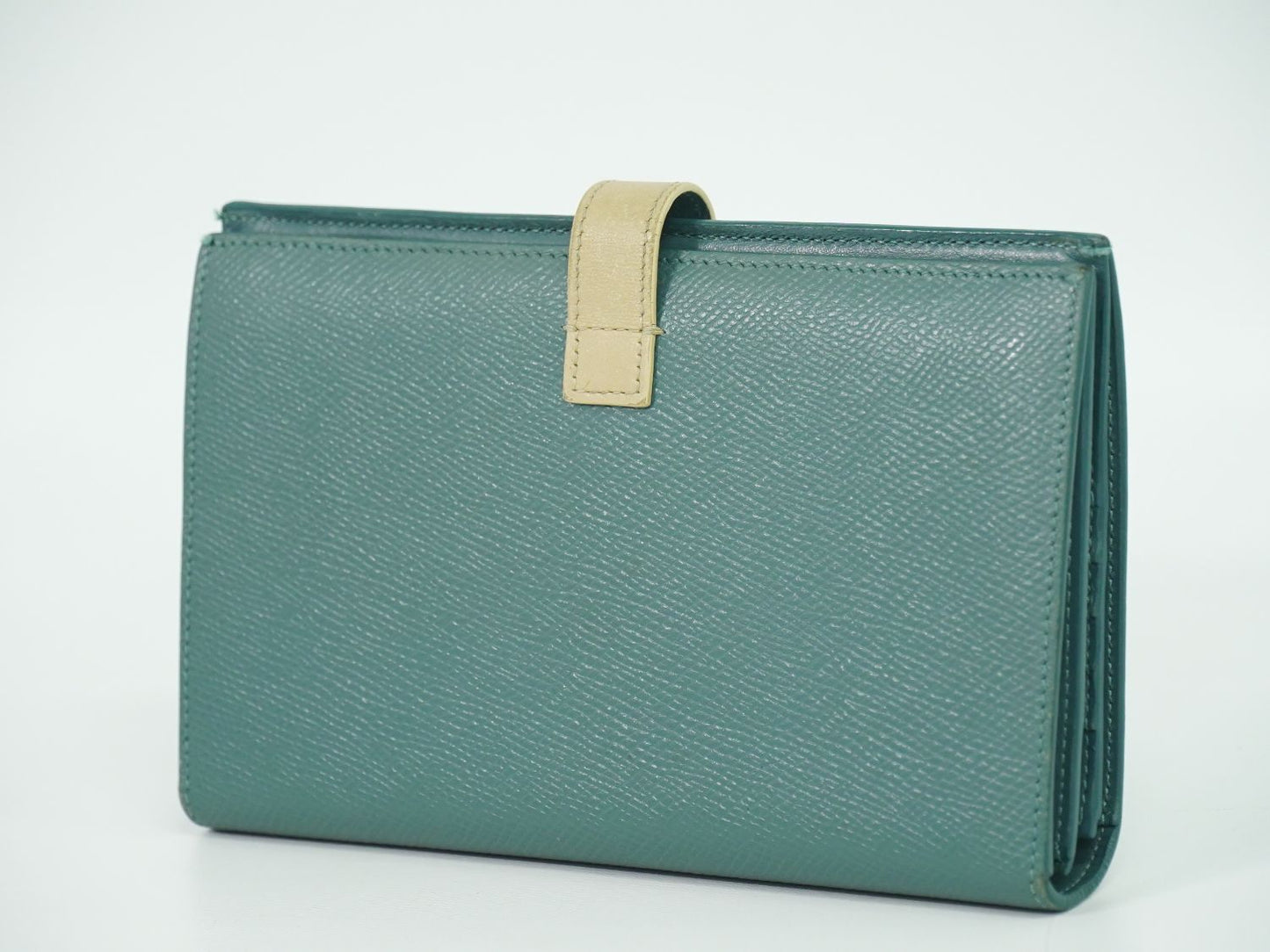 CELINE ラージストラップ 長財布 ブルー系