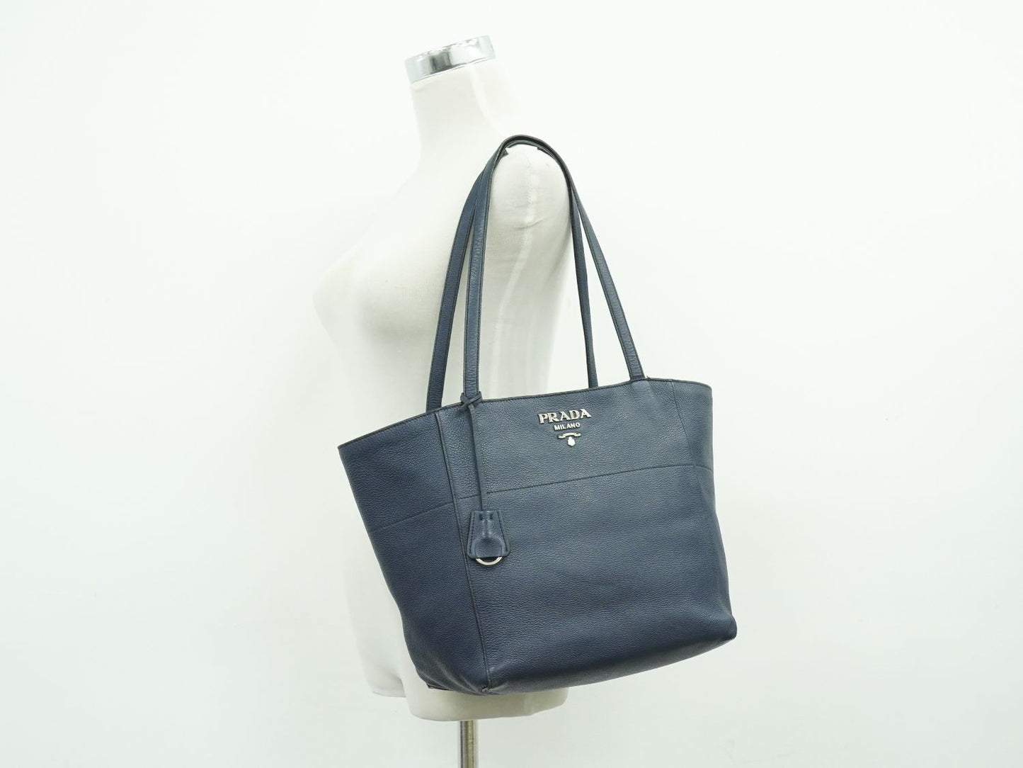 PRADA トートバッグ ネイビー 1BG202