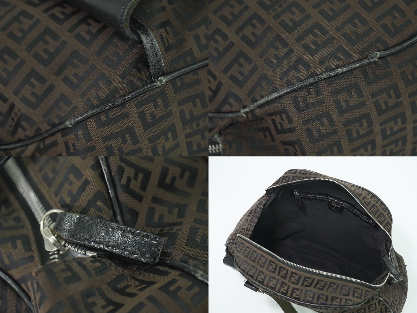 FENDI ズッキーノ ハンドバッグ ブラウン 16533