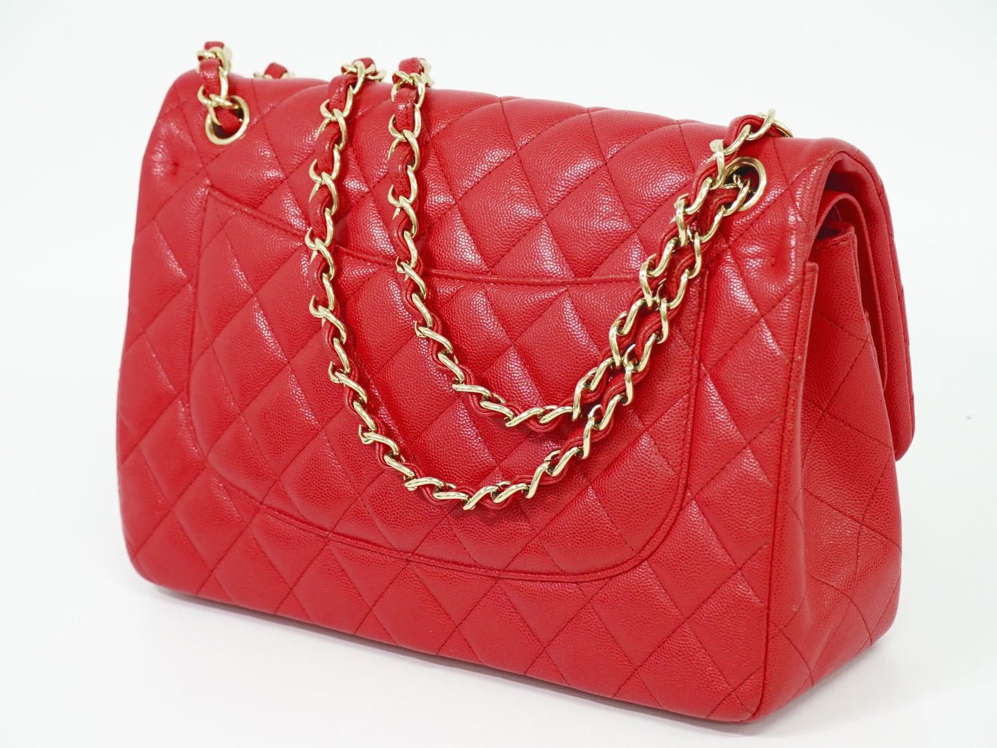 CHANEL ココマーク マトラッセ ショルダーバッグ レッド