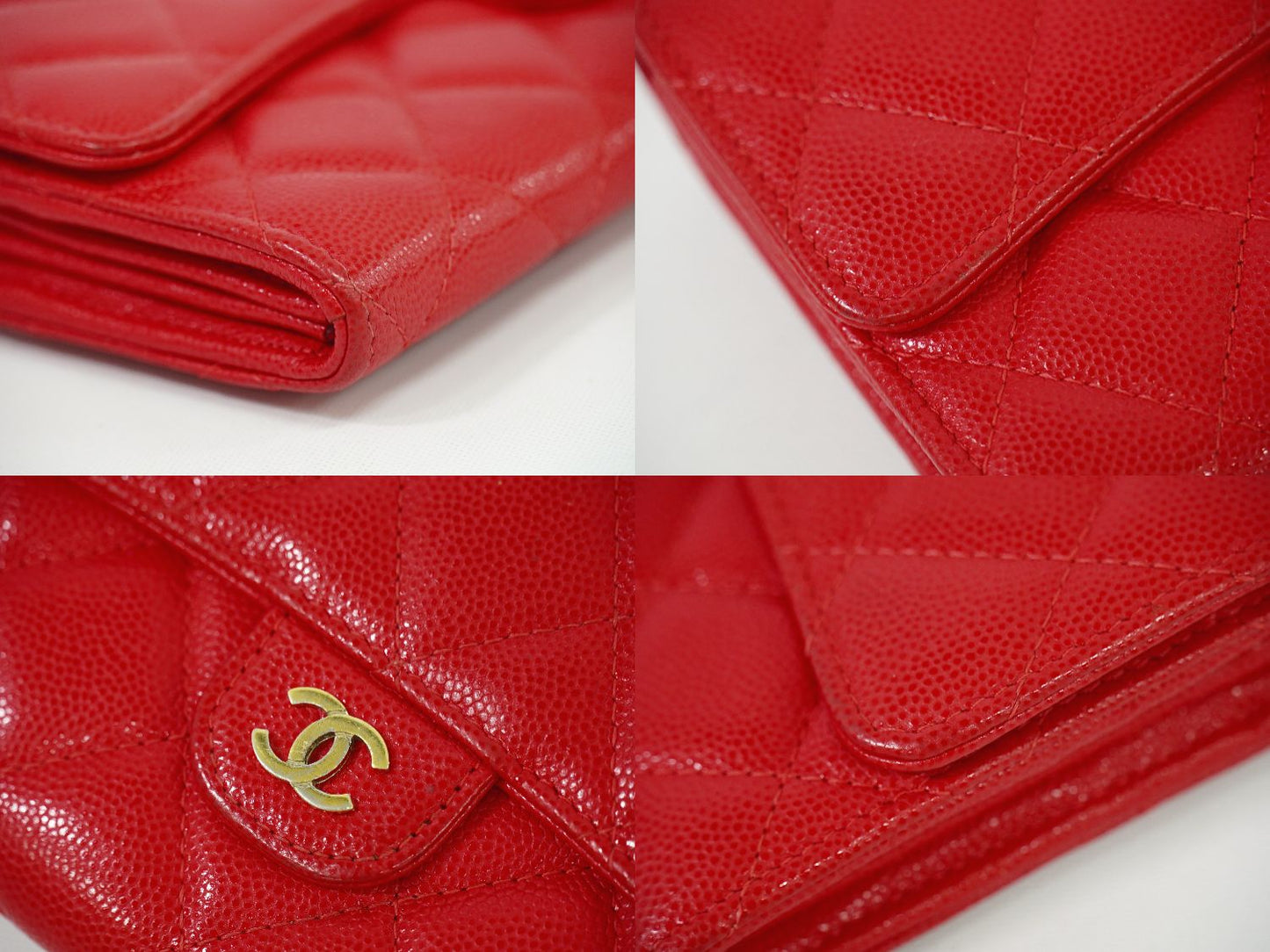 CHANEL シャネル クラシック ココマーク 長財布 レッド