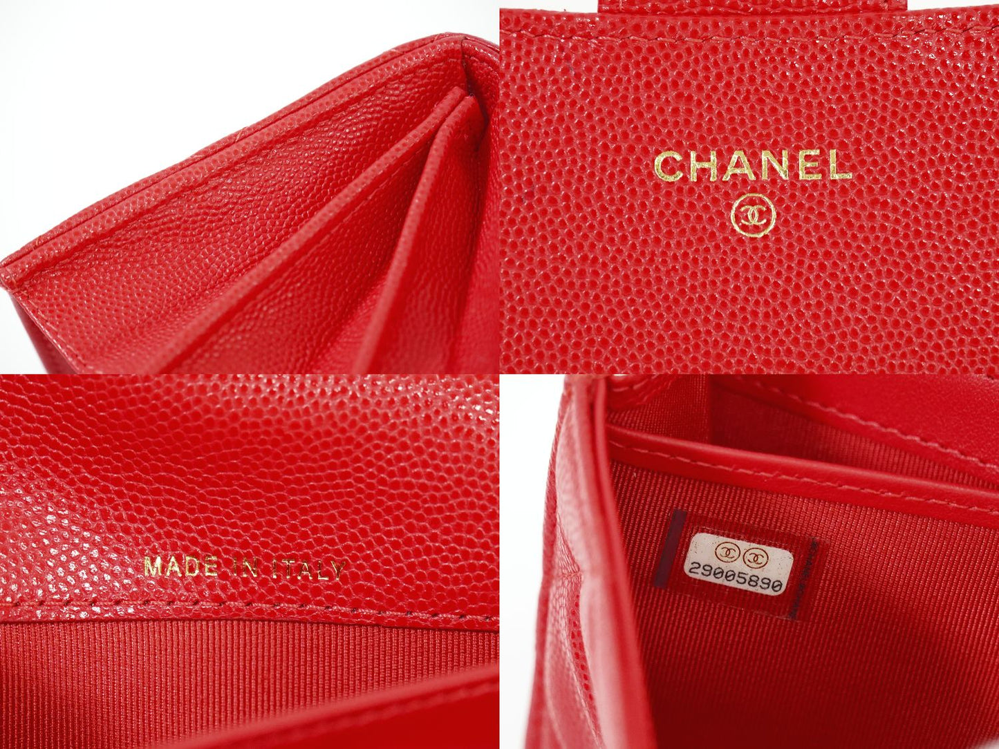 CHANEL シャネル クラシック ココマーク 長財布 レッド