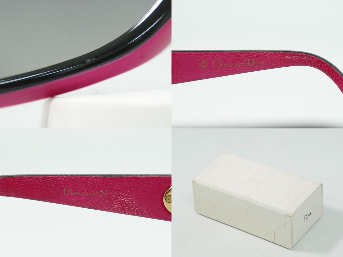 Christian Dior ロゴ サングラス ブラック ピンク