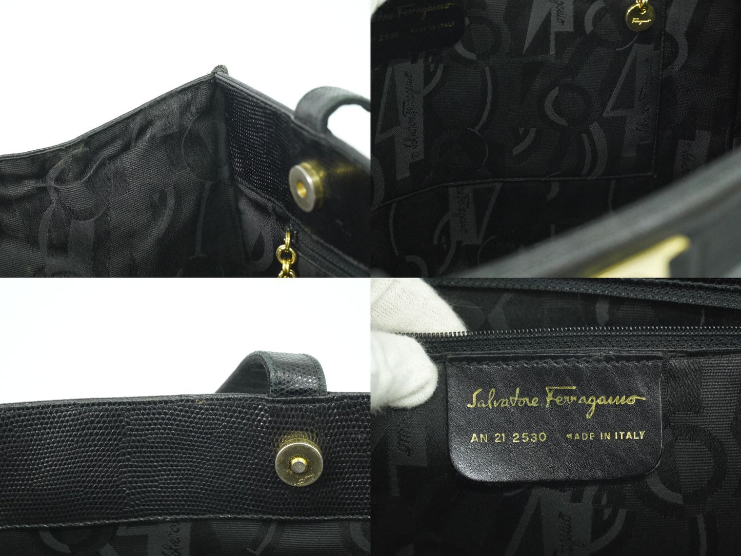 Salvatore Ferragamo ヴァラ ショルダーバッグ ブラック