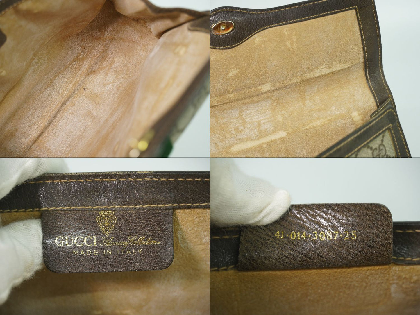 GUCCI オールドグッチ シェリーライン GGスプリーム クラッチバッグ ベージュ