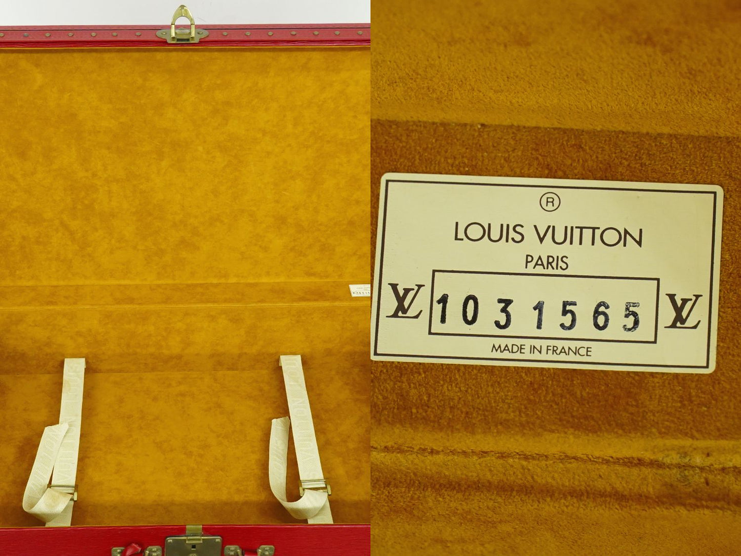 LOUIS VUITTON アルゼール 75 エピ レザー トランク カスティリアンレッド