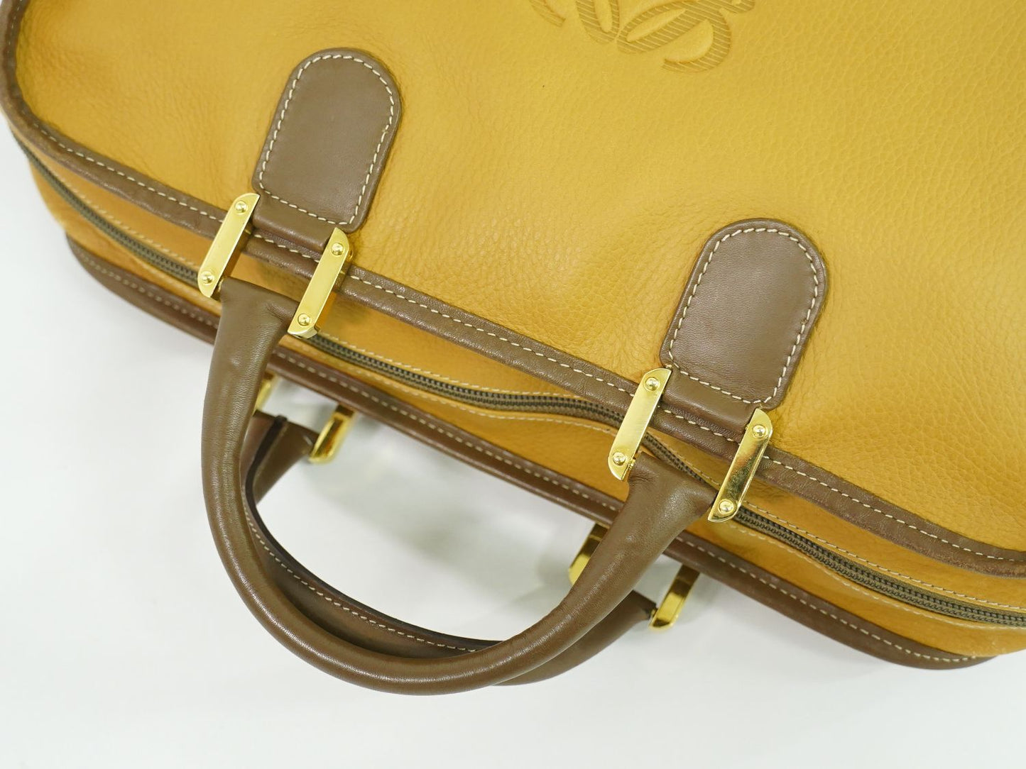 LOEWE アマソナ 40 アナグラム ハンドバッグ ベージュ