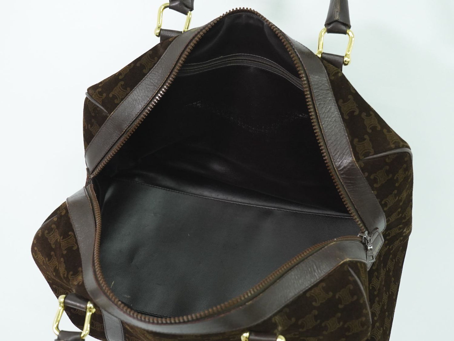 CELINE マカダム ボストンバッグ ブラウン