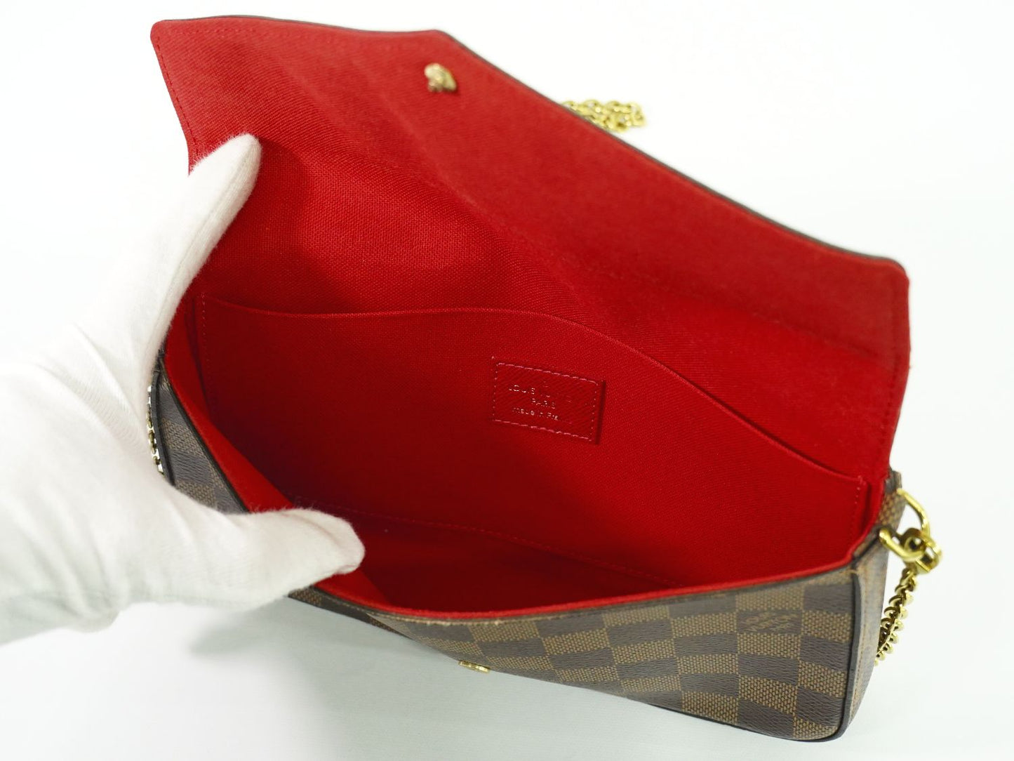 LOUIS VUITTON ポシェット フェリシー ダミエ エベヌ ショルダーバッグ N63032