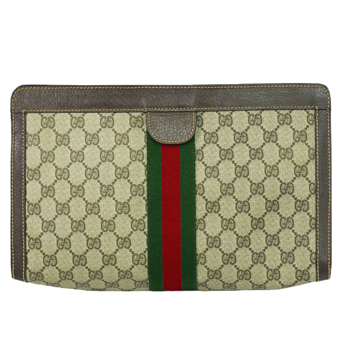 GUCCI PARFUMS シェリーライン GGスプリーム クラッチバッグ ベージュ ブラウン