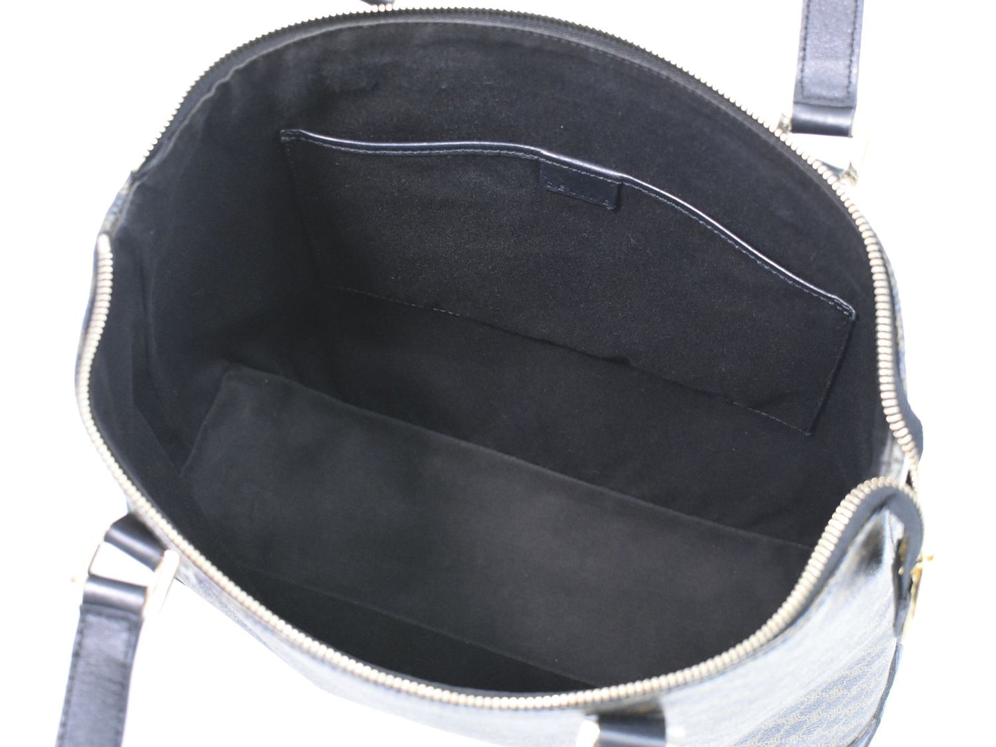 CELINE マカダム トートバッグ ブラック ブラウン