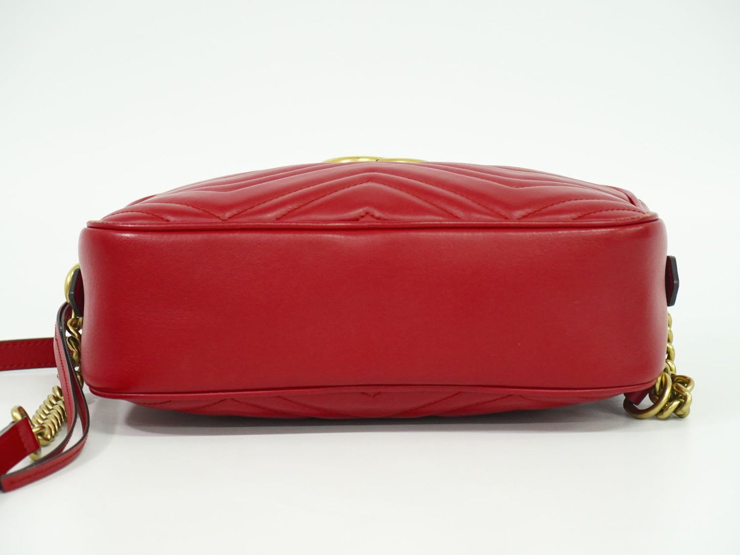 GUCCI GGマーモント ショルダーバッグ レッド 447632