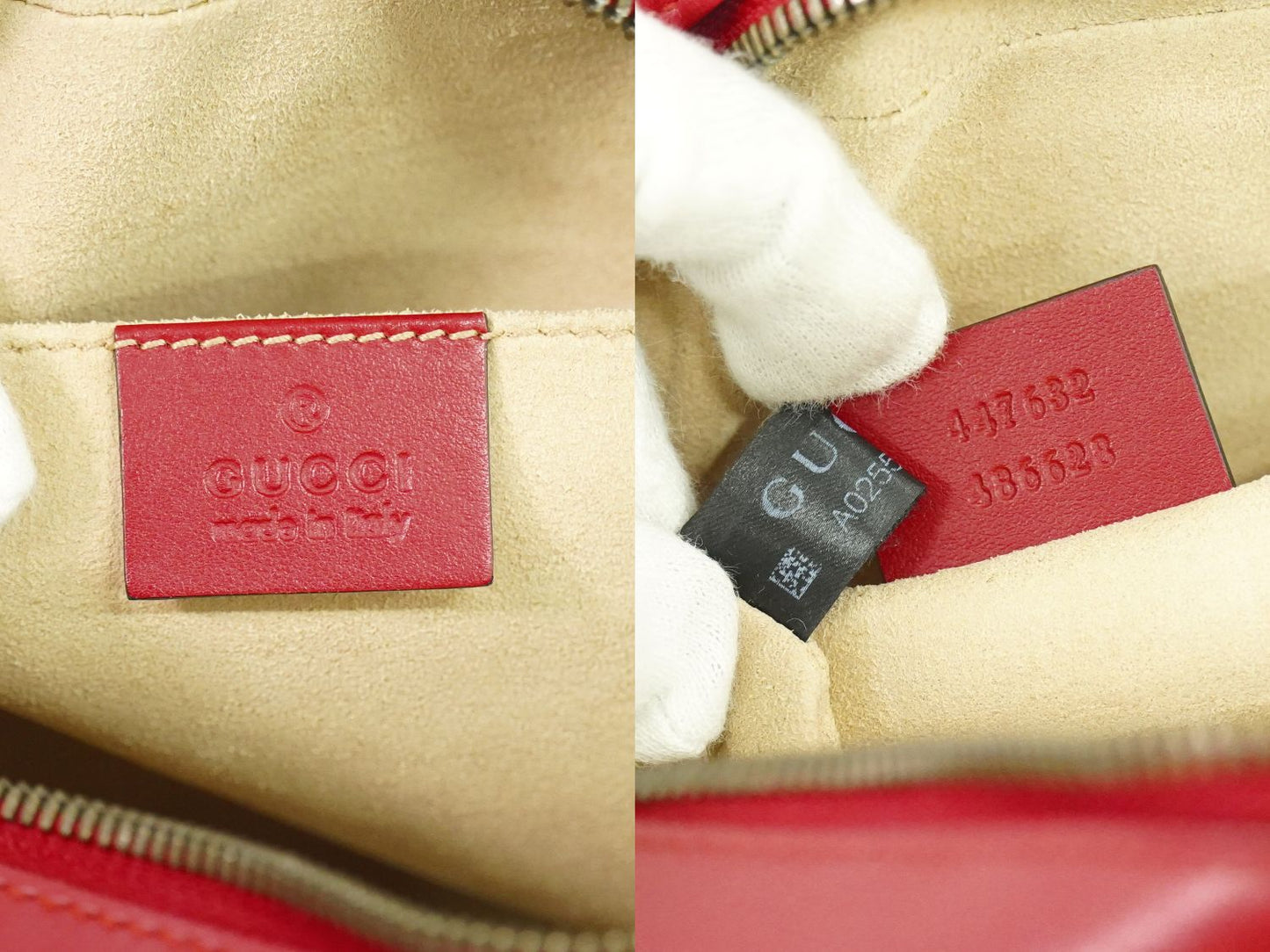 GUCCI GGマーモント ショルダーバッグ レッド 447632